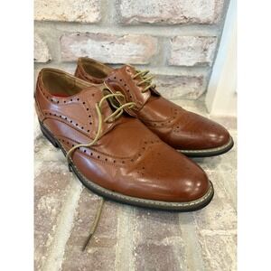 Bruno Marc Dress Shoes Men 10.5 Prince - 3 Oxford  Brown Lace Up Cognac